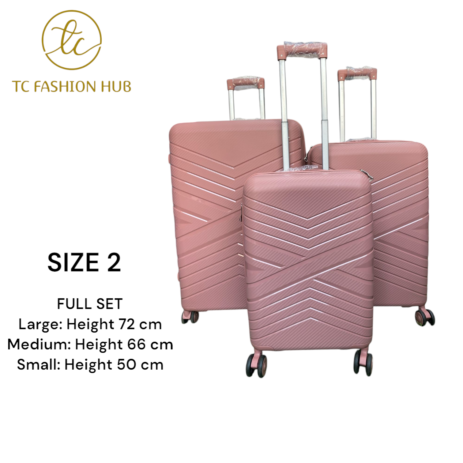 SIZE 29 Full Set UNBREAKABLE RUBBER SUITCASE – Pink, Lightweight, Durable, Scratch-Resistant, 360° Wheels, TSA Lock, Anti-Theft Zipper, Waterproof, and Spacious for Secure, Hassle-Free Travel.