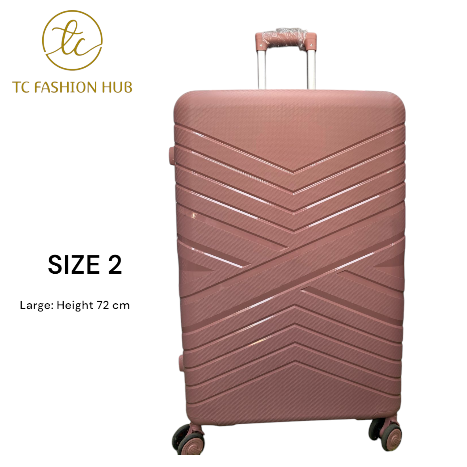 SIZE 29 Full Set UNBREAKABLE RUBBER SUITCASE – Pink, Lightweight, Durable, Scratch-Resistant, 360° Wheels, TSA Lock, Anti-Theft Zipper, Waterproof, and Spacious for Secure, Hassle-Free Travel.