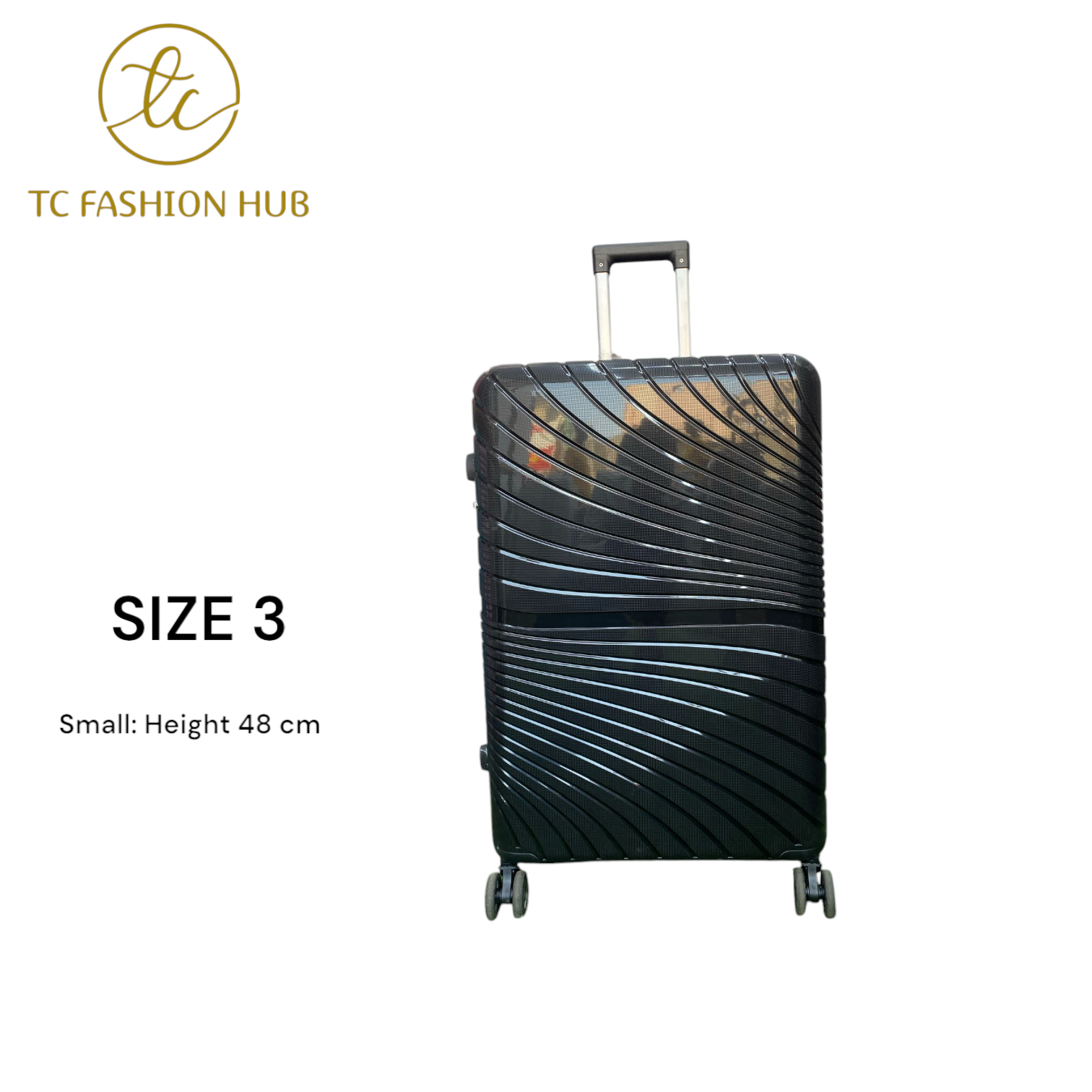 SIZE 28 Full Set UNBREAKABLE RUBBER SUITCASE – Black, Lightweight, Durable, Scratch-Resistant, 360° Wheels, TSA Lock, Anti-Theft Zipper, Waterproof, and Spacious for Secure, Hassle-Free Travel.