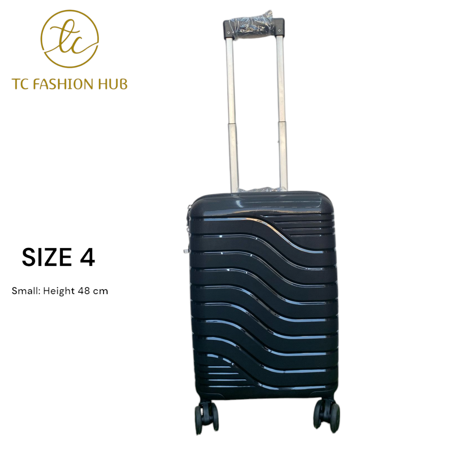 SIZE 27 Small EXPANDABLE RUBBER SUITCASE – Black, Lightweight, Durable, Scratch-Resistant, 360° Wheels, TSA Lock, Anti-Theft Zipper, Waterproof, and Spacious for Secure, Hassle-Free Travel.
