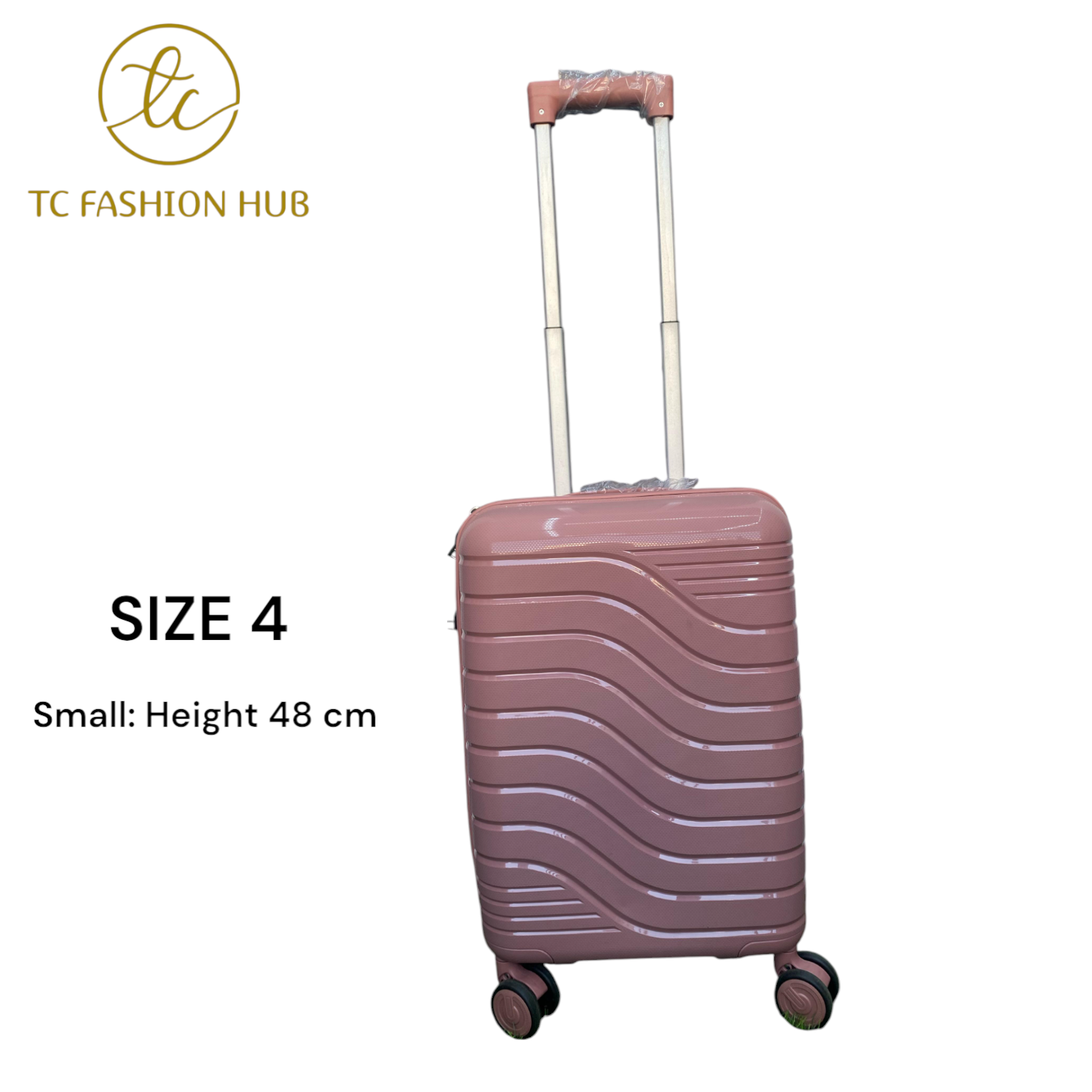SIZE 27 Small UNBREAKABLE RUBBER SUITCASE – Pink, Lightweight, Durable, Scratch-Resistant, 360° Wheels, TSA Lock, Anti-Theft Zipper, Waterproof, and Spacious for Secure, Hassle-Free Travel.