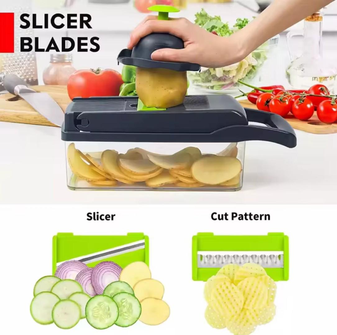 14 in 1 Malfunctional Vegetable Chopper Handle Food Grate Food Chopper Vegetable Slicer Dicer Cut Kitchen Items