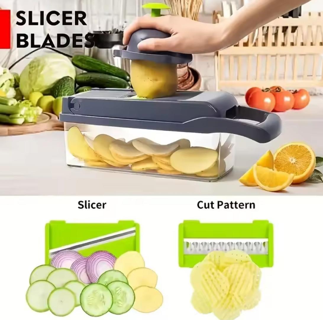 14 in 1 Malfunctional Vegetable Chopper Handle Food Grate Food Chopper Vegetable Slicer Dicer Cut Kitchen Items