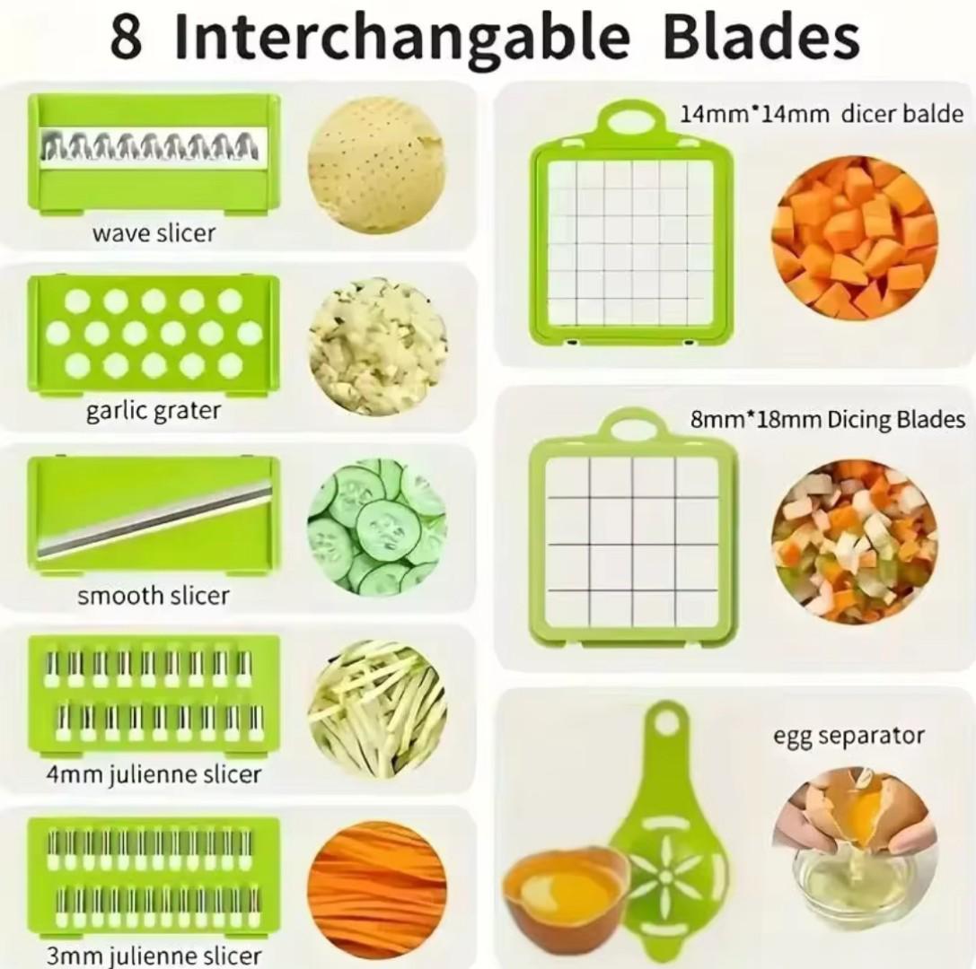 14 in 1 Malfunctional Vegetable Chopper Handle Food Grate Food Chopper Vegetable Slicer Dicer Cut Kitchen Items