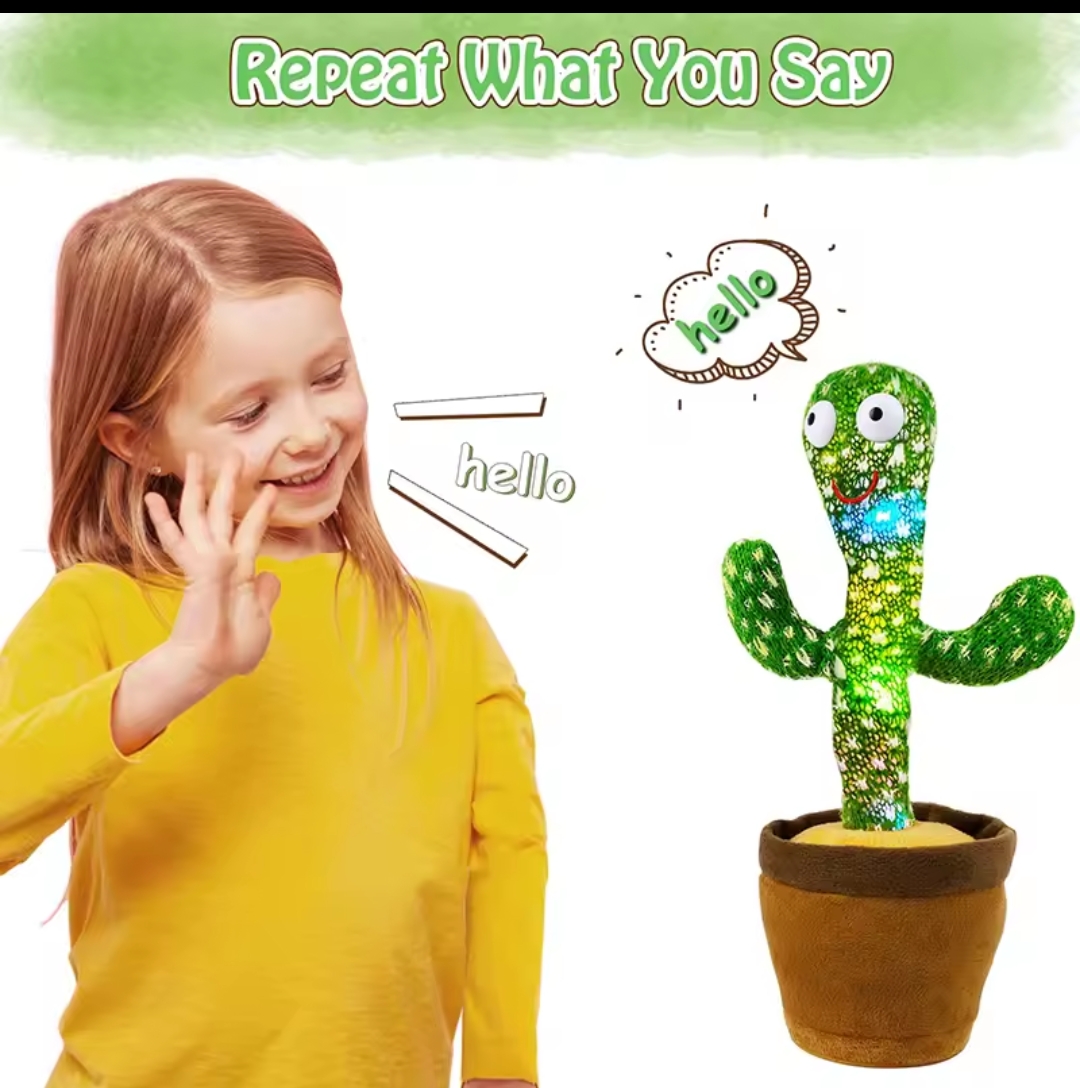 Kid's Dancing Talking Cactus Toy Interactive Talking Sunny Cactus Electric Plush Toy Home Decoration For Children X-mas Gifts
