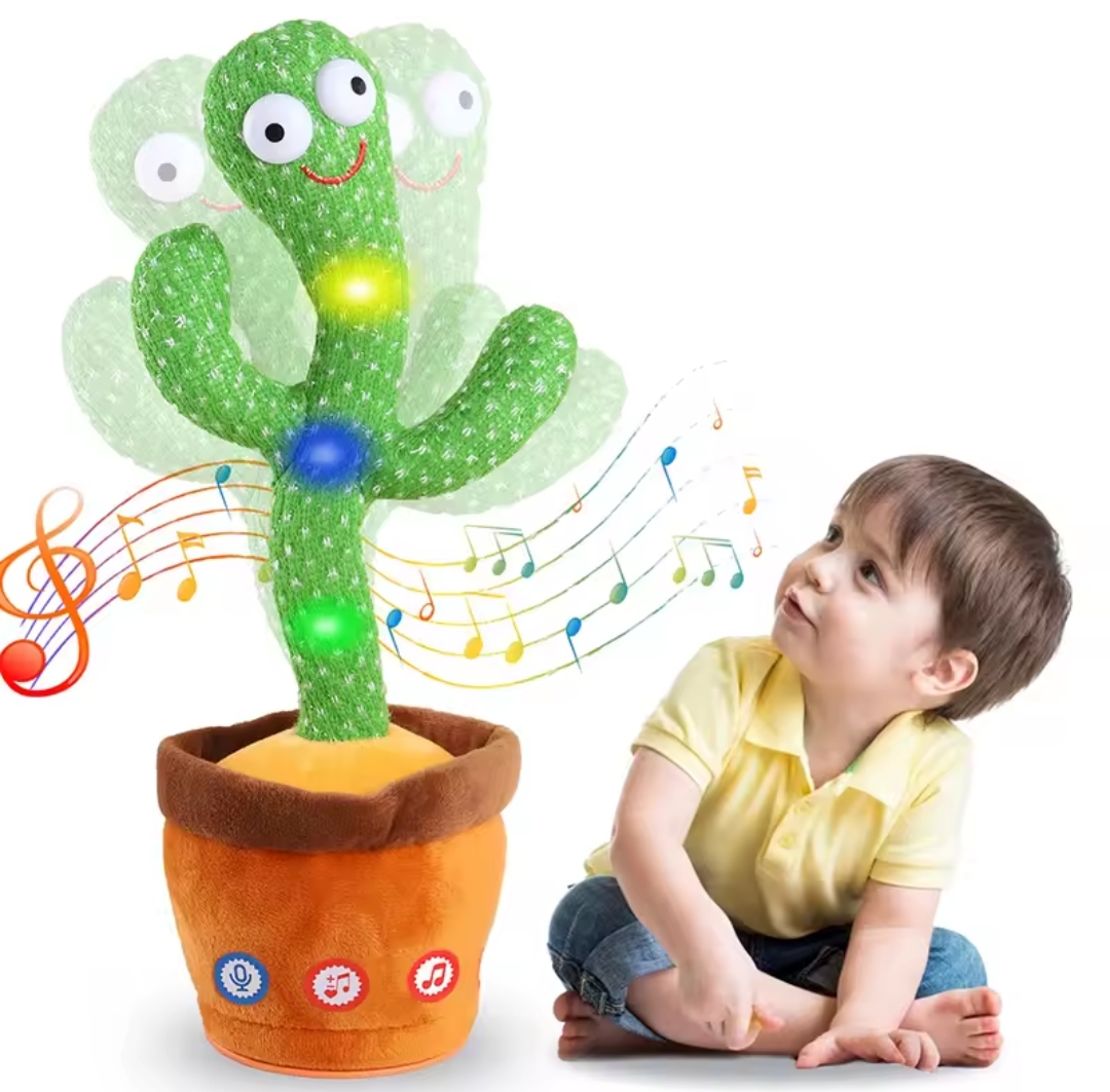Kid's Dancing Talking Cactus Toy Interactive Talking Sunny Cactus Electric Plush Toy Home Decoration For Children X-mas Gifts