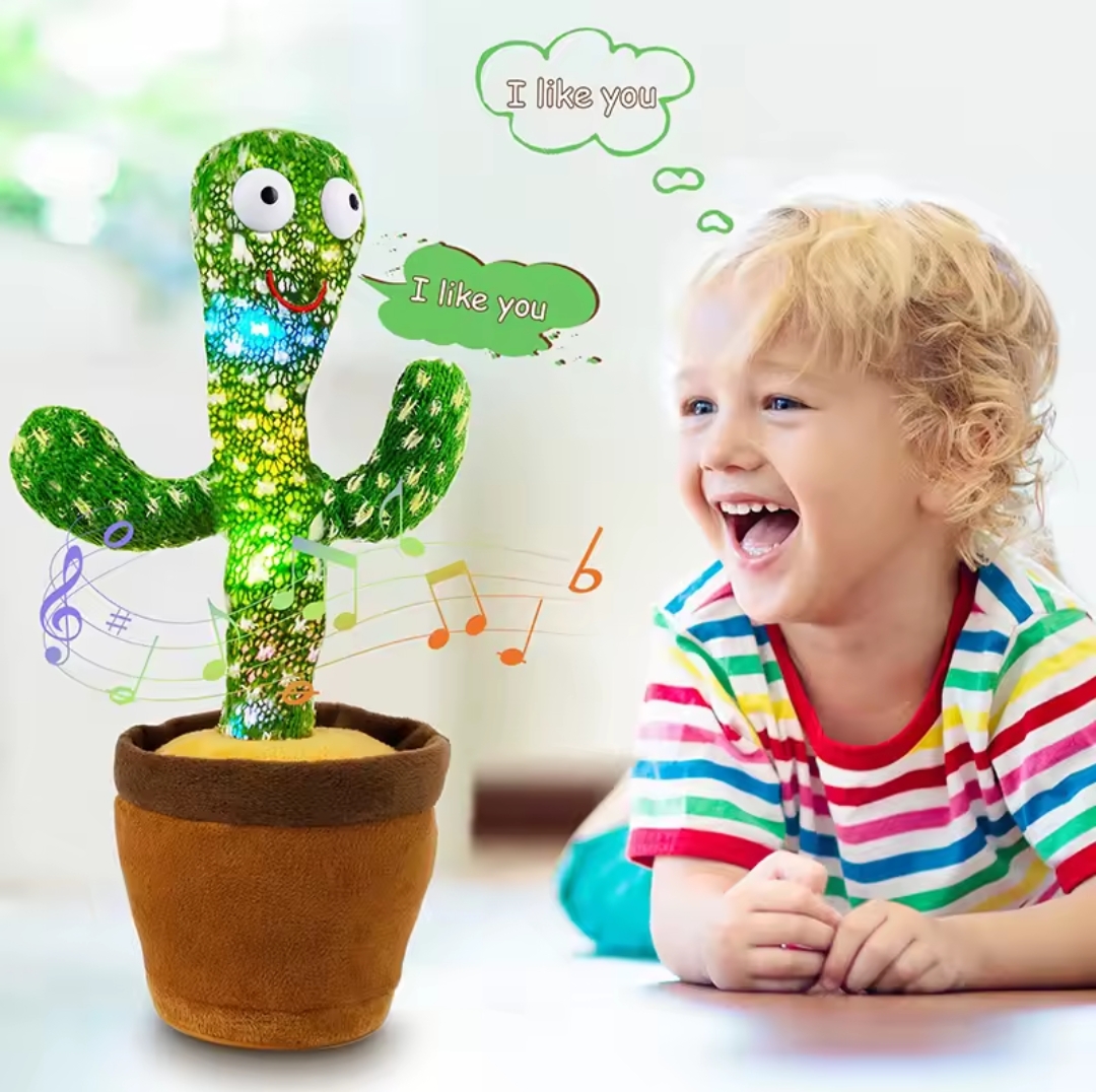 Kid's Dancing Talking Cactus Toy Interactive Talking Sunny Cactus Electric Plush Toy Home Decoration For Children X-mas Gifts