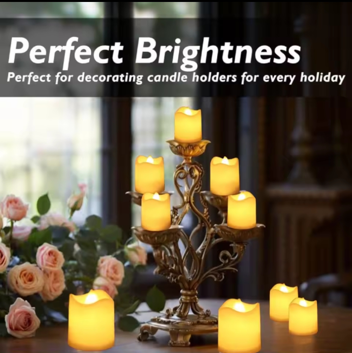 4 Pieces Flameless LED Candle Lights Creative Wishing Led Tea Lamp Warm White Halloween Wedding Christmas Decoration Candle Light