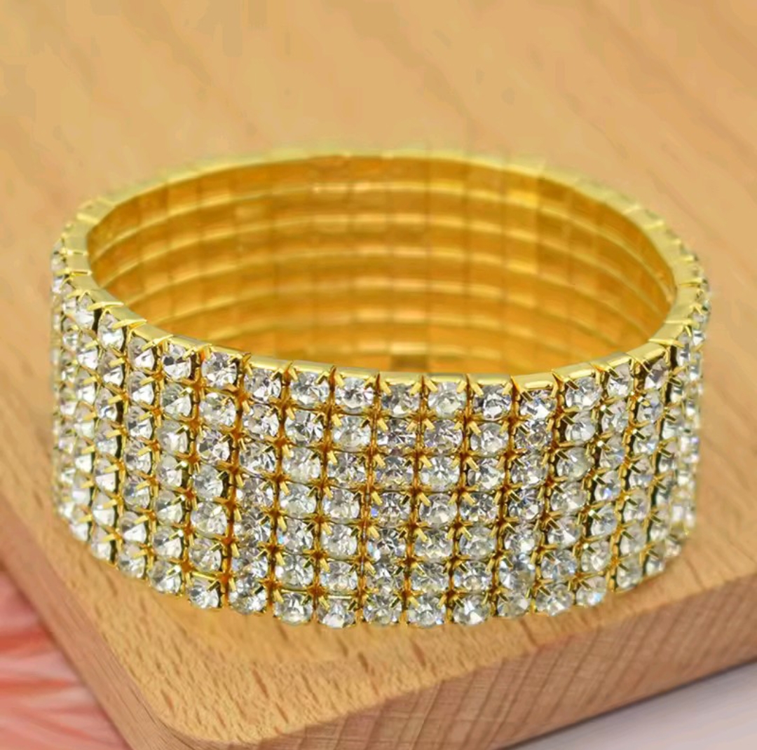 Zirconia Bracelet For Women Silver Gold Plated Zircon Stainless Steel Bracelets Unisex Wrist Jewelry