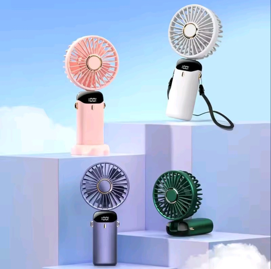 Mini Portable Fan Lightweight Handheld Fan AA Battery Operated Cooling Fan for Office Outdoor Travel Camping Plus Phone Holder