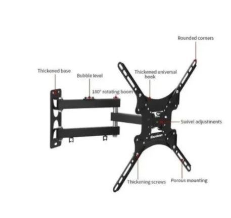 TV Wall Mount TV Stand 14″-55″ Steel Material Fixed - Swivel Solid Wall Black Quality product rotating wall bracket 14 inch to 55 inch support affordable