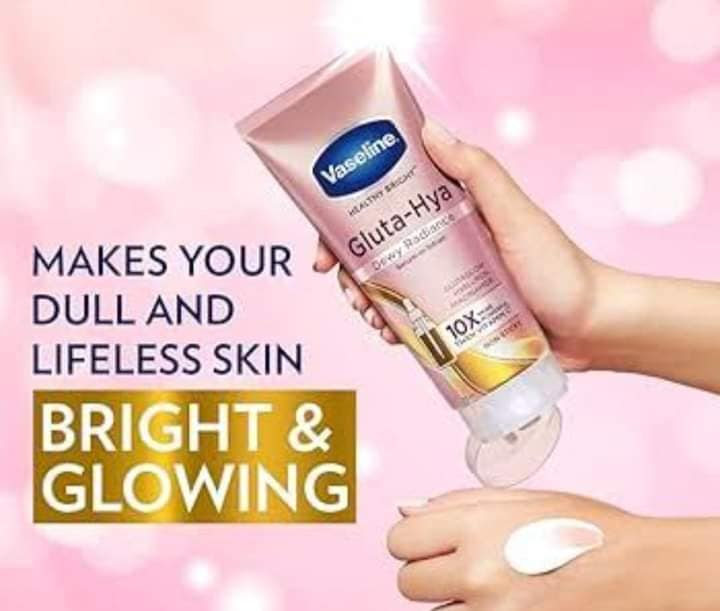 Vaseline Gluta-Hya Serum Burst Lotion Dewy Radiance Advanced Brightening Body Lotion with Glutathione, Hyaluronic Acid & Niacinamide for Deep Hydration, Radiance Boost and Healthy Glowing Skin