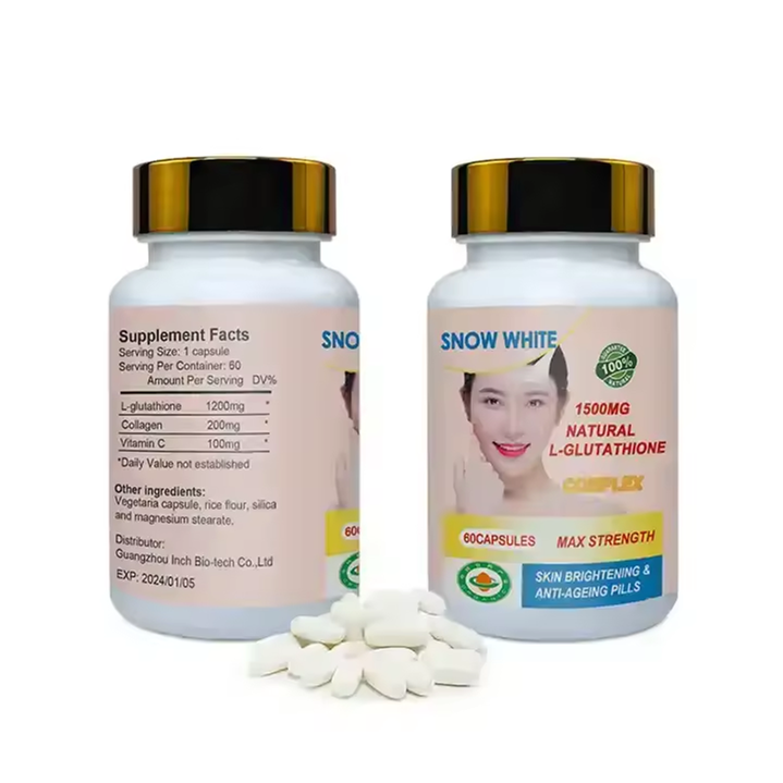 SnowWhite Pure Glutathione Capsules with Collagen – Advanced Skin Whitening & Brightening Supplement for Anti-Aging, Radiant Glow & Youthful Complexion