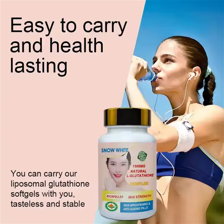 SnowWhite Pure Glutathione Capsules with Collagen – Advanced Skin Whitening & Brightening Supplement for Anti-Aging, Radiant Glow & Youthful Complexion