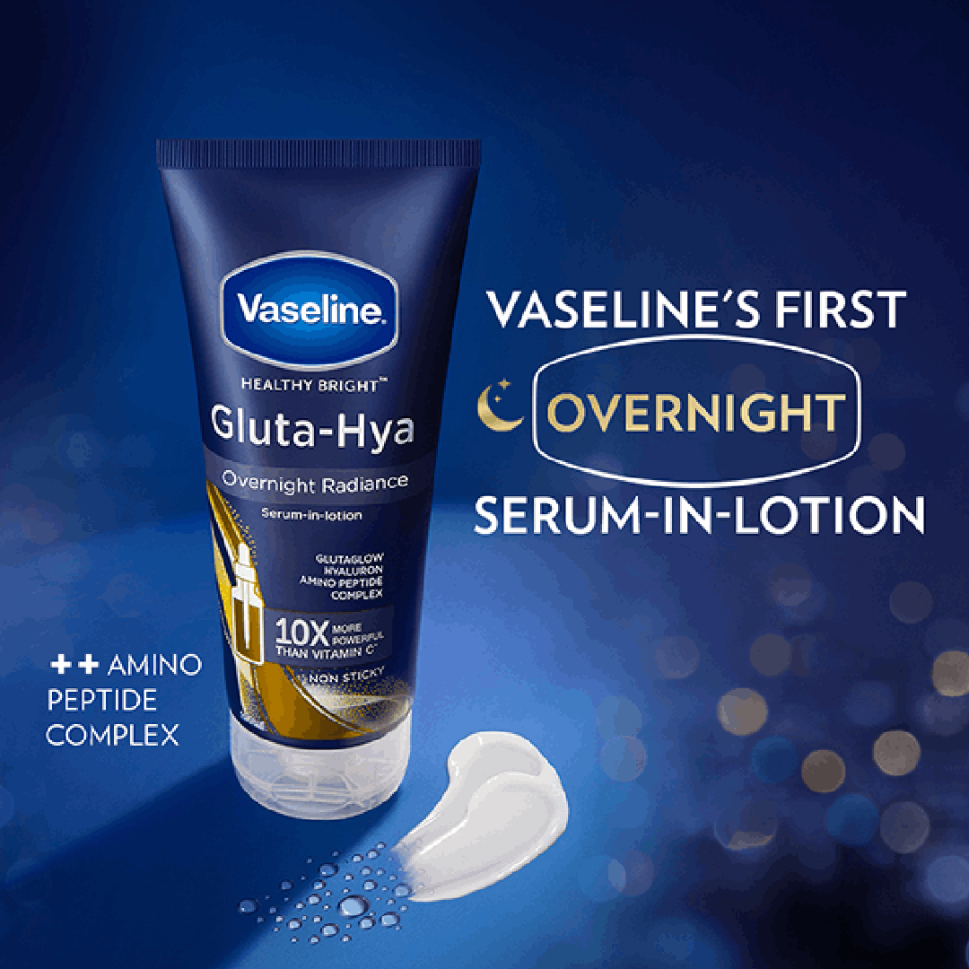 Vaseline Gluta-Hya Overnight Radiance Repair – Brightening Body Lotion for Deep Hydration & Glowing Skin
