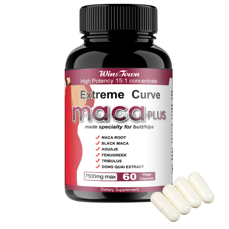 Extreme Curve Maca Plus Capsules – Natural Butt & Hip Enlargement Supplement for Women