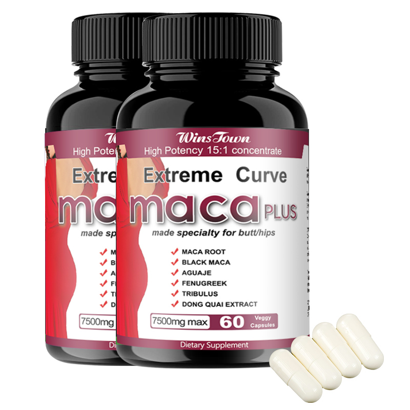 Extreme Curve Maca Plus Capsules – Natural Butt & Hip Enlargement Supplement for Women