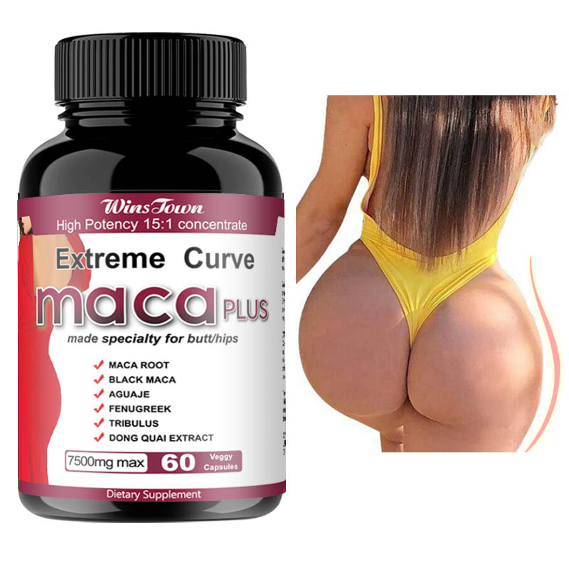 Extreme Curve Maca Plus Capsules – Natural Butt & Hip Enlargement Supplement for Women