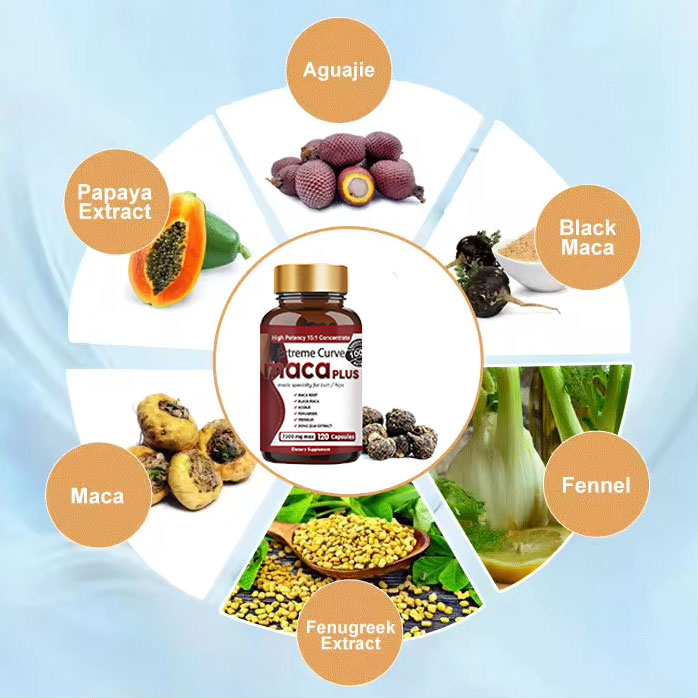 Extreme Curve Maca Plus Capsules – Natural Butt & Hip Enlargement Supplement for Women