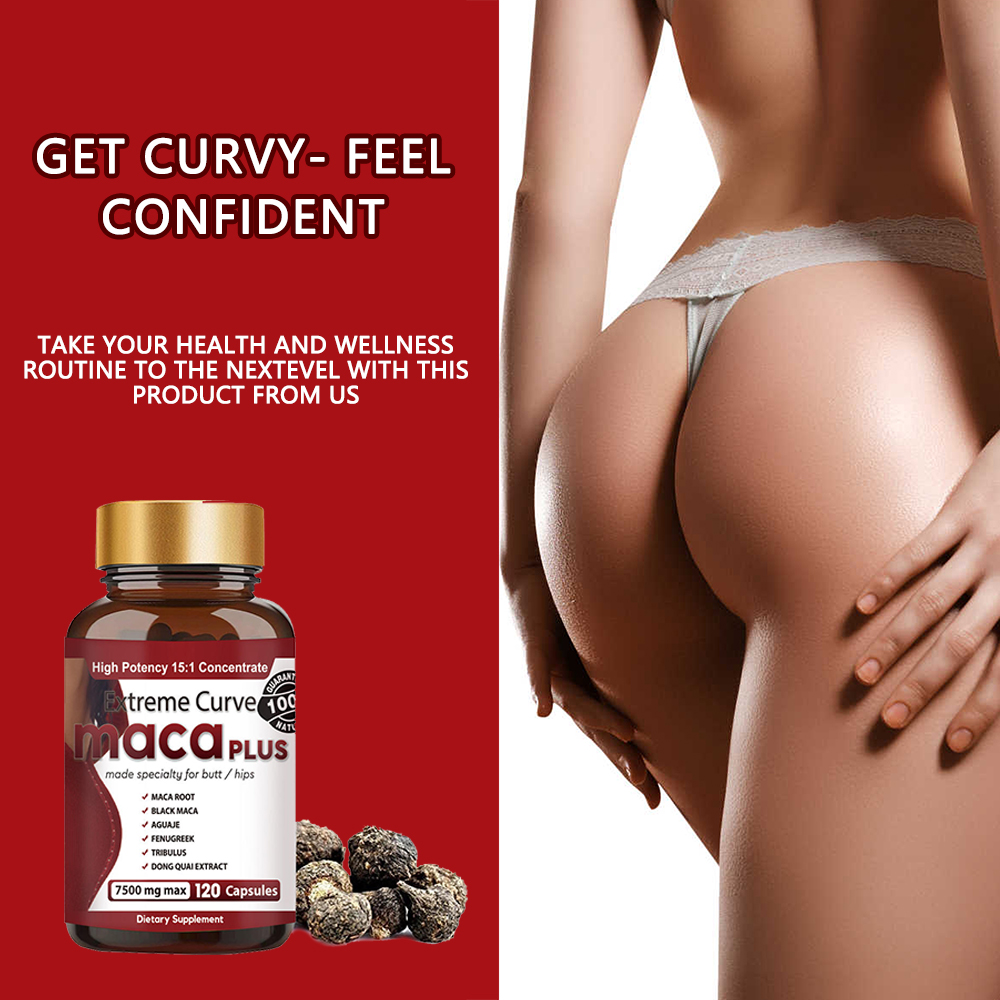 Extreme Curve Maca Plus Capsules – Natural Butt & Hip Enlargement Supplement for Women