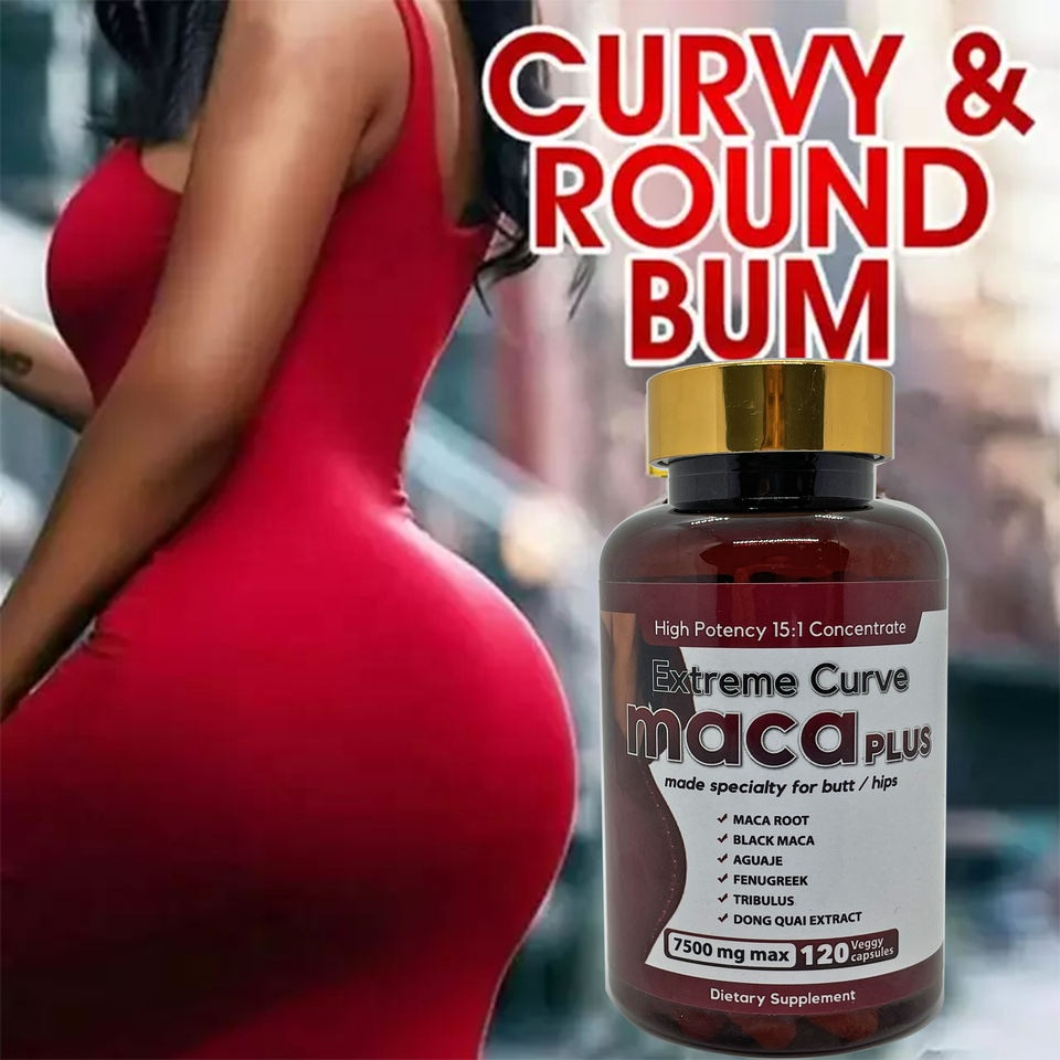 Extreme Curve Maca Plus Capsules – Natural Butt & Hip Enlargement Supplement for Women