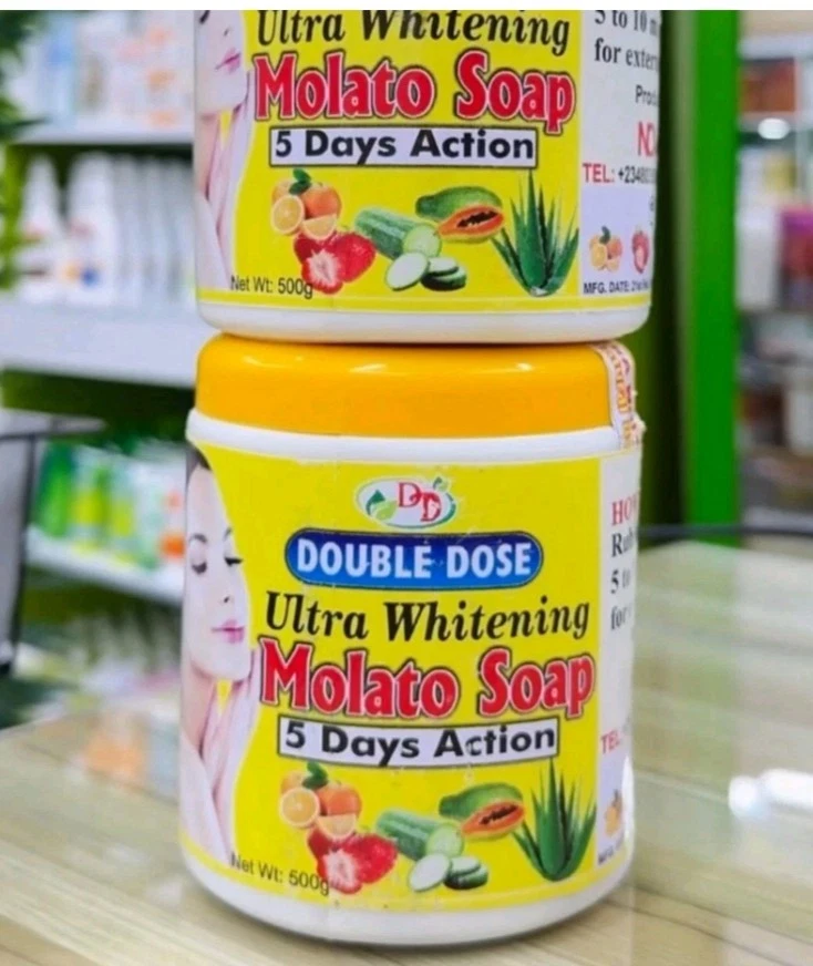 double dose ultra whitening molato soap 5 days action brightening smoothing even tone gentle exfoliation
