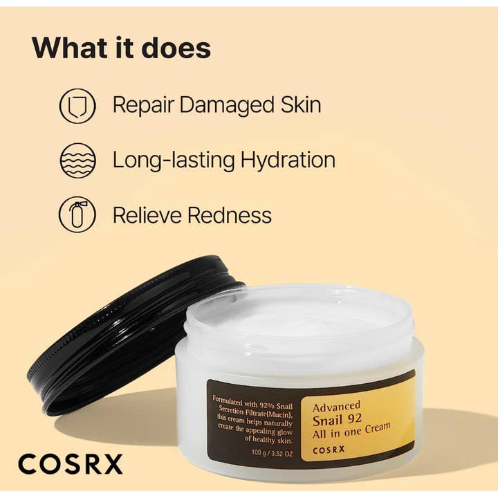 COSRX Advanced Snail 92 All In One Cream Moisturizer