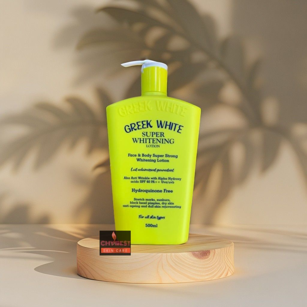 Greek White Super Whitening Lotion Brightens Skin Tone Fades Dark Spots Evens Complexion Face And Body Hydroquinone Free Formula