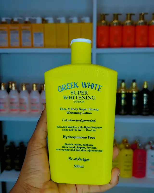 Greek White Super Whitening Lotion Brightens Skin Tone Fades Dark Spots Evens Complexion Face And Body Hydroquinone Free Formula