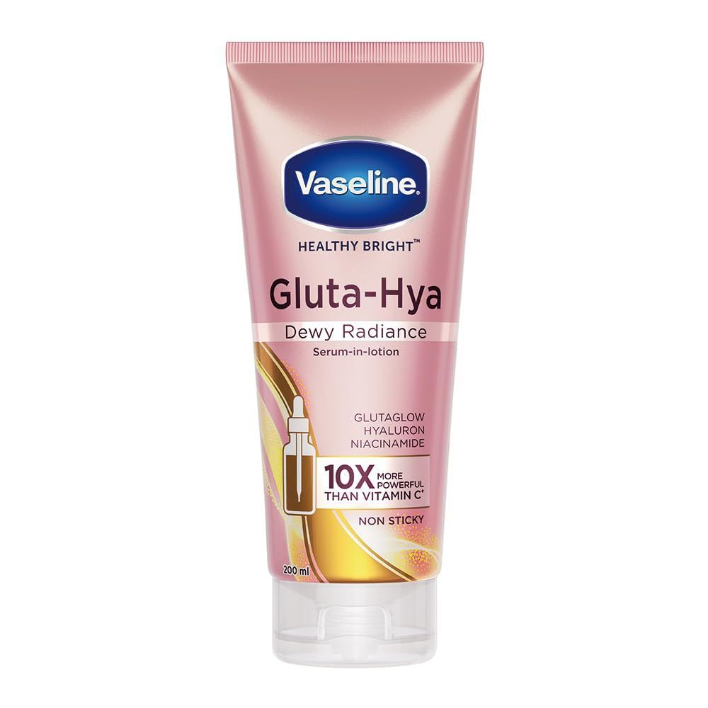 Vaseline Gluta-Hya Serum Burst Lotion Dewy Radiance Advanced Brightening Body Lotion with Glutathione, Hyaluronic Acid & Niacinamide for Deep Hydration, Radiance Boost and Healthy Glowing Skin
