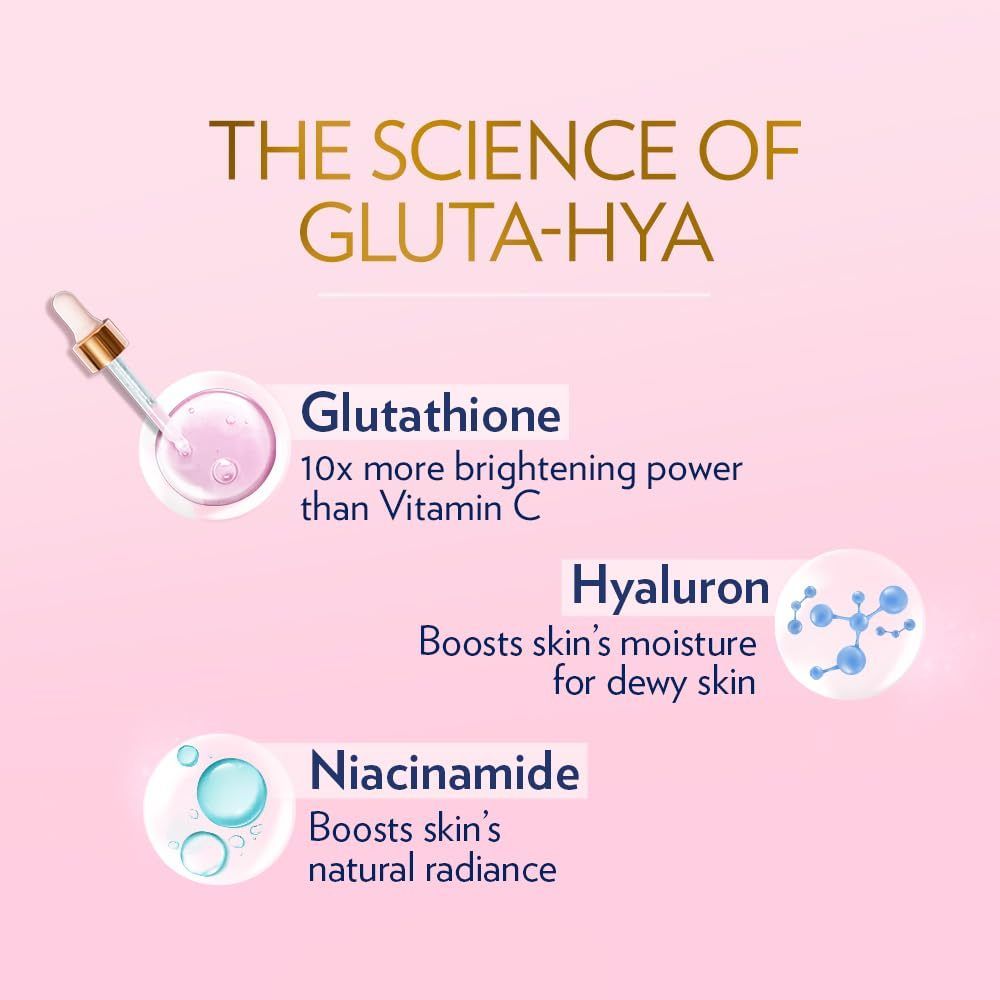 Vaseline Gluta-Hya Serum Burst Lotion Dewy Radiance Advanced Brightening Body Lotion with Glutathione, Hyaluronic Acid & Niacinamide for Deep Hydration, Radiance Boost and Healthy Glowing Skin