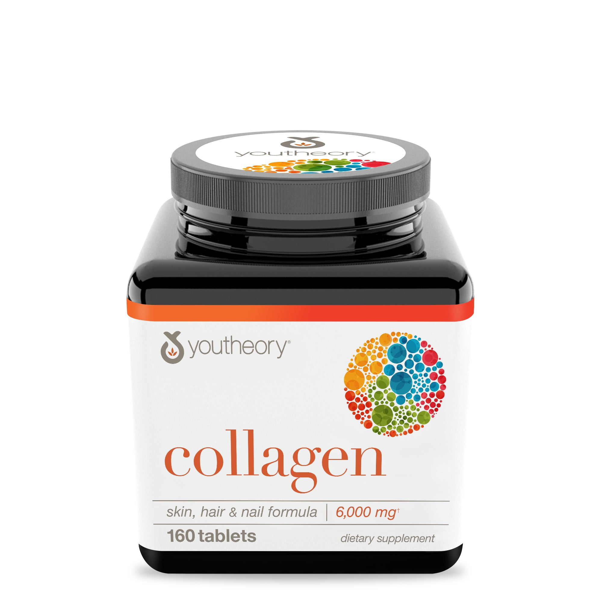 Youtheory Collagen 6000mg with Vitamin C – 120 Tablets for Skin, Hair, Nail & Joint Support