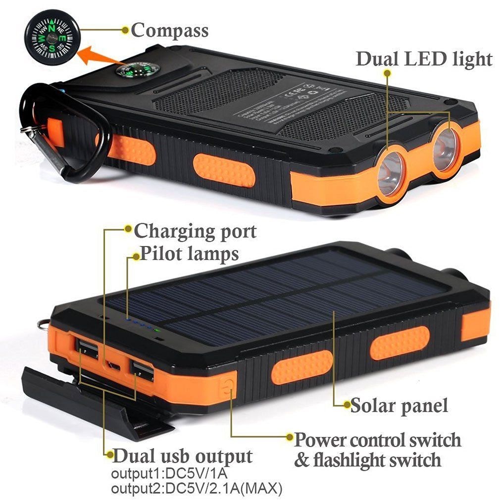 20000mAh Solar Power Bank with LED Light - Portable Solar Charger for Outdoor, Emergency, and Daily UseProduct