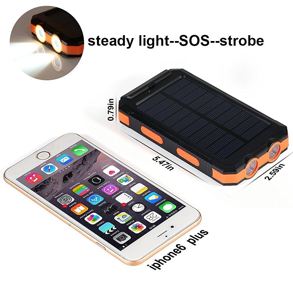 20000mAh Solar Power Bank with LED Light - Portable Solar Charger for Outdoor, Emergency, and Daily UseProduct
