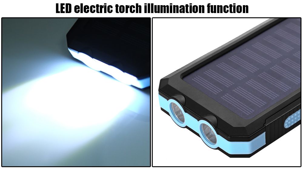 20000mAh Solar Power Bank with LED Light - Portable Solar Charger for Outdoor, Emergency, and Daily UseProduct