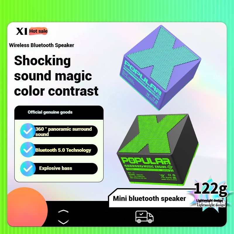 X1 Mini Metal Portable Bluetooth Speaker - Portable HiFi Sound, Long endurance Playtime & Bass Boost (Best Budget Gift for Kenya）