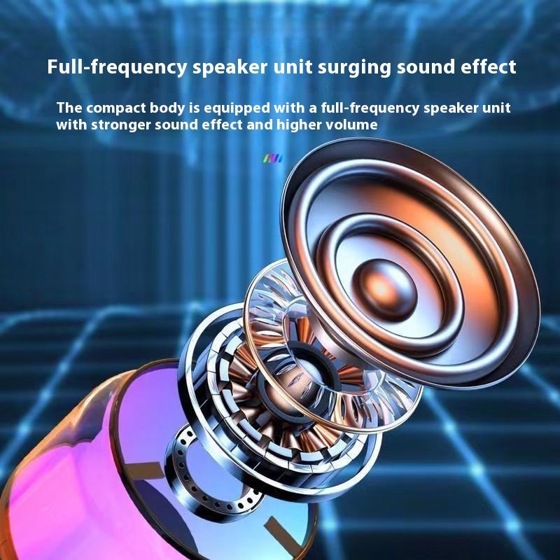 Transparent Sci-Fi  Portable Bluetooth Speaker - Multi-Color LED Lights, Portable Mini Soundbox for Phone/PC (Budget-Friendly)