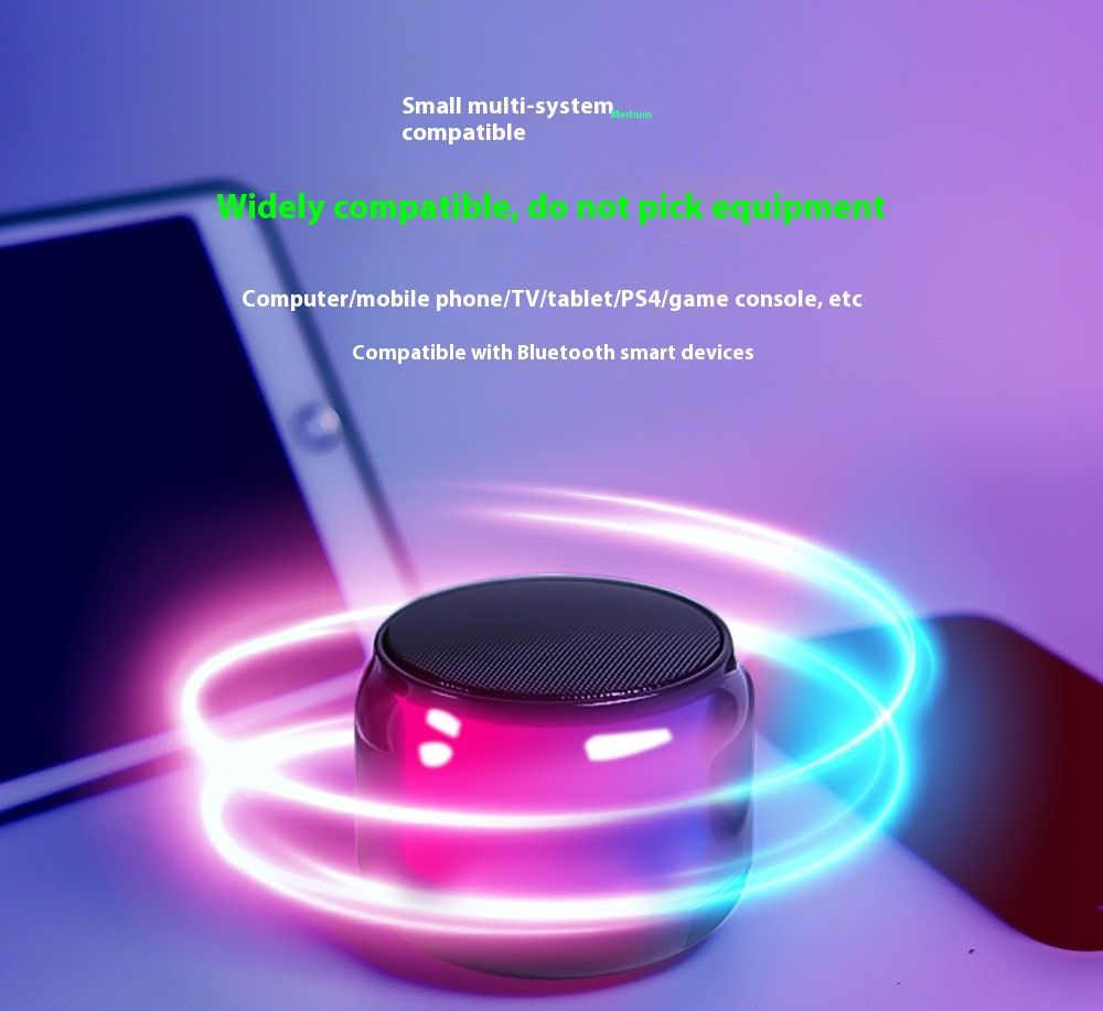 Transparent Sci-Fi  Portable Bluetooth Speaker - Multi-Color LED Lights, Portable Mini Soundbox for Phone/PC (Budget-Friendly)