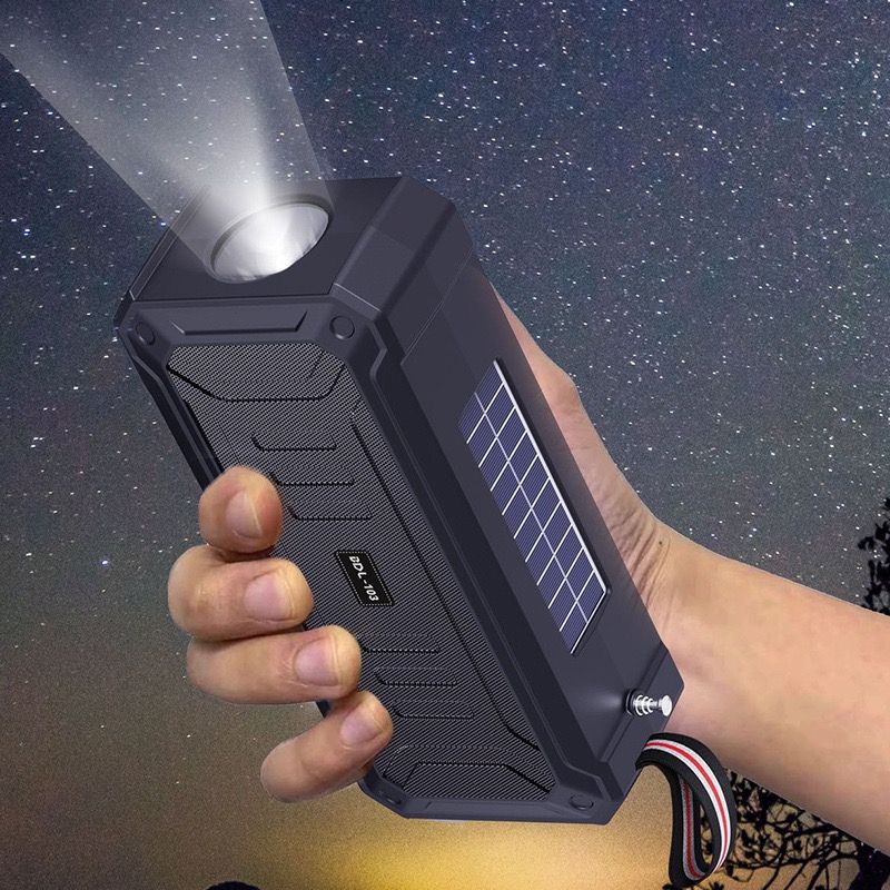 Dual solar Bluetooth speakers Kenya - Camping essentials, super strong flashlight, heavy bass, FM radio and waterproof (essential for power outages)