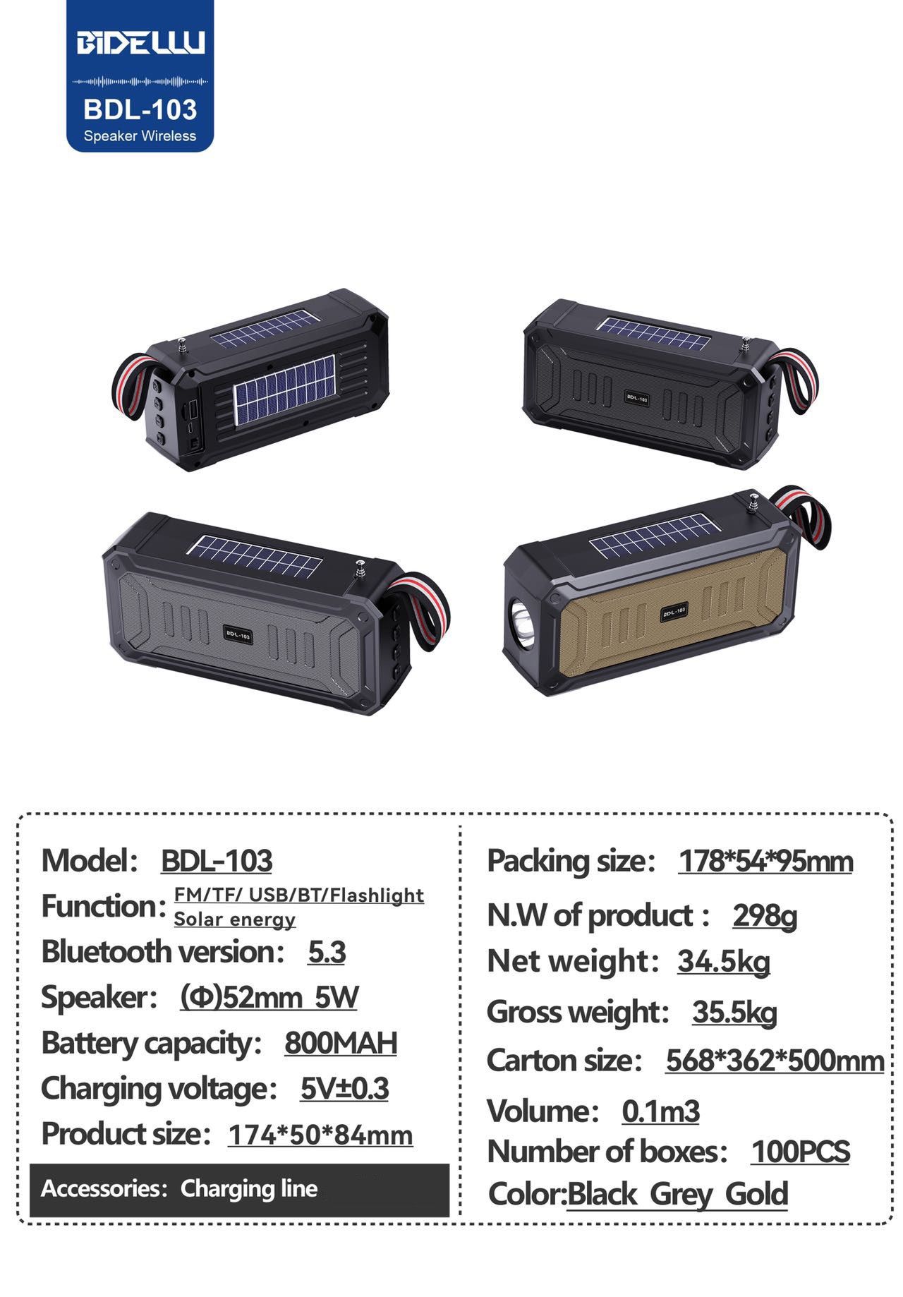 Dual solar Bluetooth speakers Kenya - Camping essentials, super strong flashlight, heavy bass, FM radio and waterproof (essential for power outages)