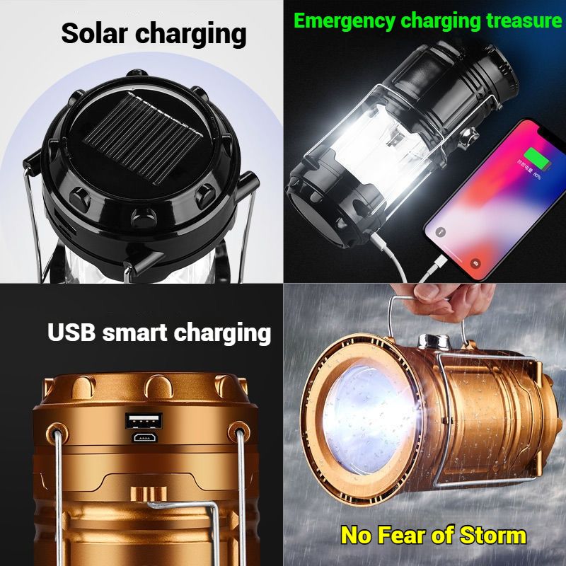 Kenya's Rainy-Season Camping Must-Have! Solar Lantern with Fast Charge &Long  endurance – Portable, Waterproof & Blackout-Proof for Safari Adventures!
