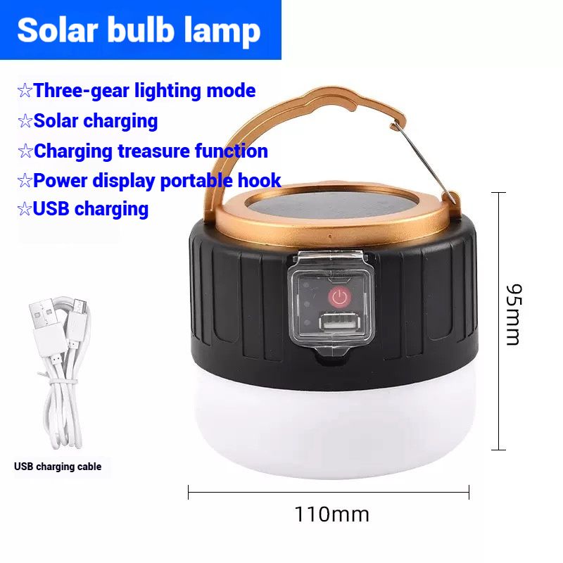Outdoor  Solar Light  Camping Light with Smart Brightness Garden light & 72H Runtime - Essential for Outdoor Adventures and Power Outages Garden lamp