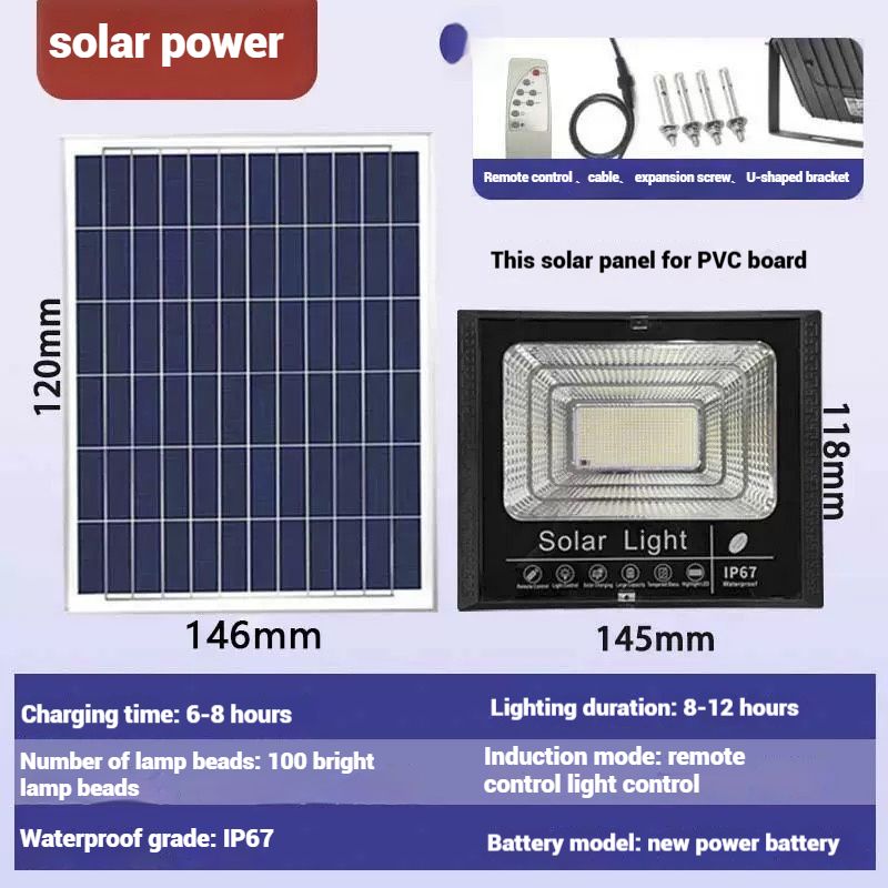 100W Solar Outdoor Light  2025 NEW  - Auto Motion Sensor, 3-Day Backup & Waterproof IP65 (Power Cut Essential for Home/Shop)