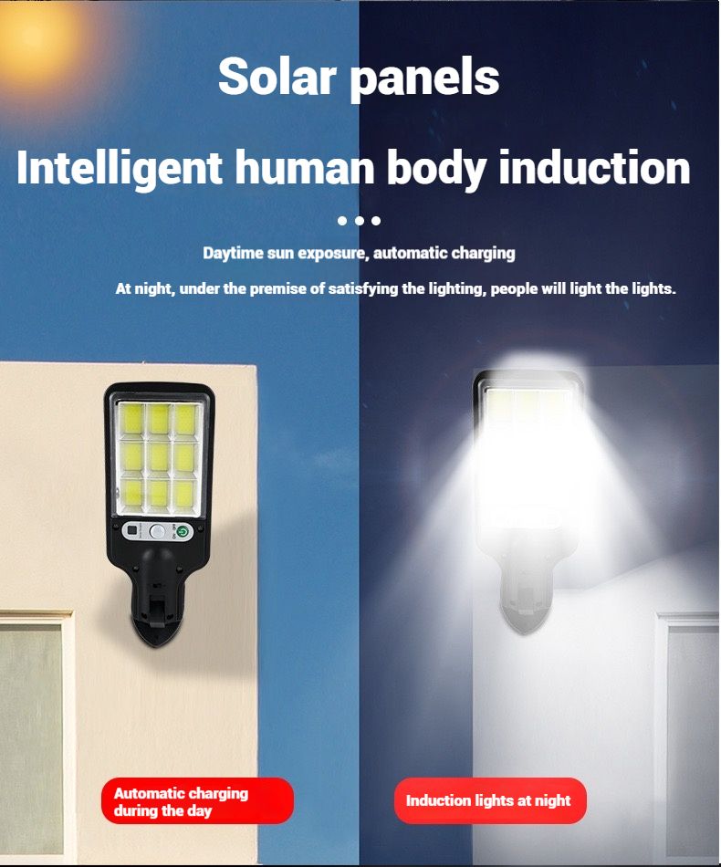 Smart Solar-Powered Street Light with   Garden light Light Sensor & Long-Lasting Battery  Garden lamp - Solar Light Perfect for Power Outages!