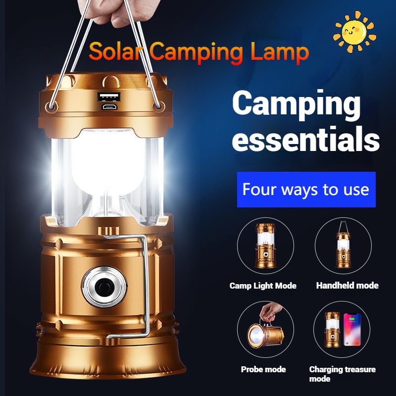 Kenya's Rainy-Season Camping Must-Have! Solar Lantern with Fast Charge &Long  endurance – Portable, Waterproof & Blackout-Proof for Safari Adventures!