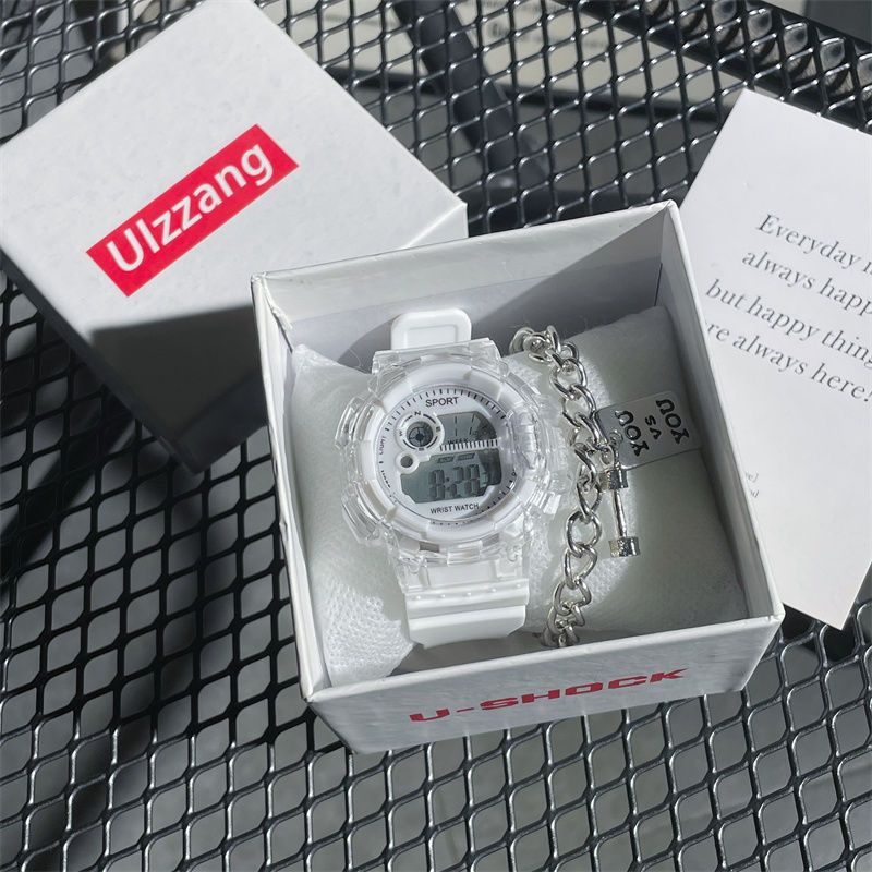 Unicorn watch for women, student party, junior high school students, glacier white girl ins high value sports electronic watch