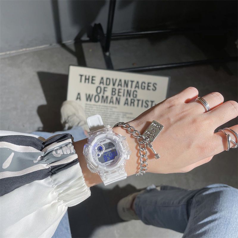 Unicorn watch for women, student party, junior high school students, glacier white girl ins high value sports electronic watch