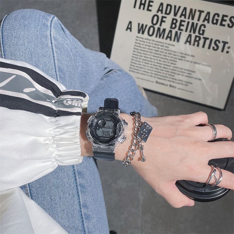 Unicorn watch for women, student party, junior high school students, glacier white girl ins high value sports electronic watch