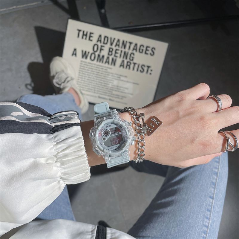 Unicorn watch for women, student party, junior high school students, glacier white girl ins high value sports electronic watch