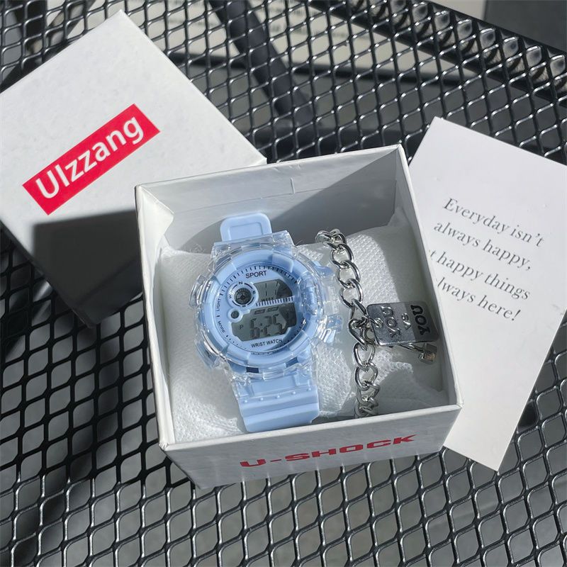 Unicorn watch for women, student party, junior high school students, glacier white girl ins high value sports electronic watch